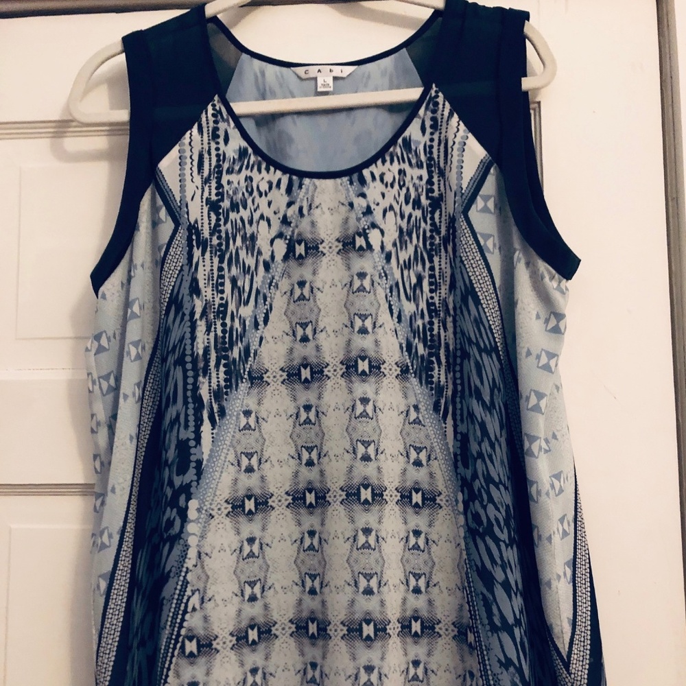 CAbi Mixed Print Tunic Top
